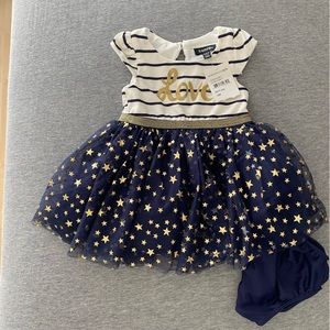 Zunie Baby Girl Glitter Star Tutu Dress